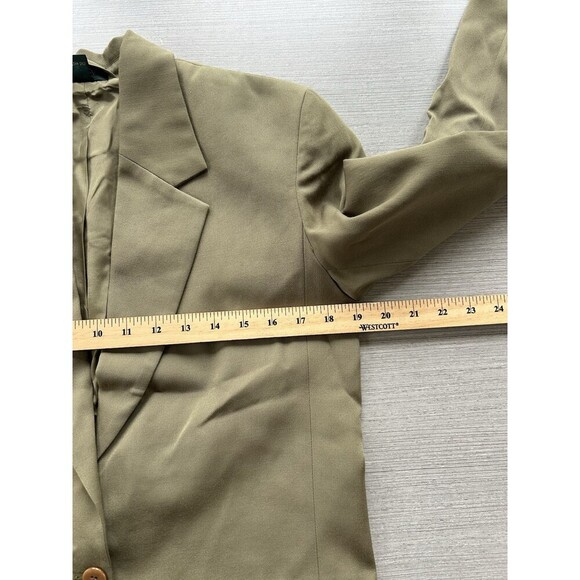 Vintage J. Crew 100% Wool Schoolboy Blazer Green 4 - Picture 5 of 8